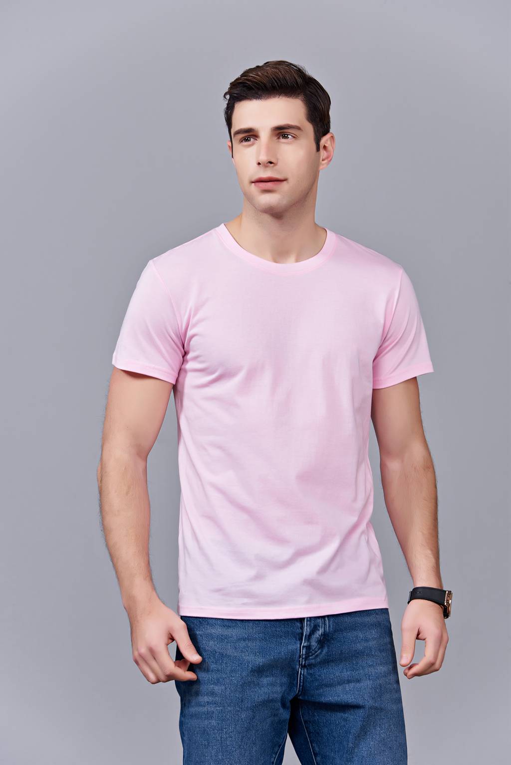 洋氣百搭親子裝 半袖顯瘦 速干圓領(lǐng)文化衫 春夏新品 粉色