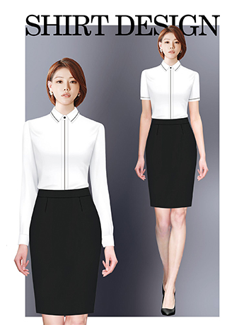 襯衫定制 時(shí)尚襯衫女士秋季 高貴白色長(zhǎng)袖襯衫